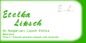 etelka lipsch business card